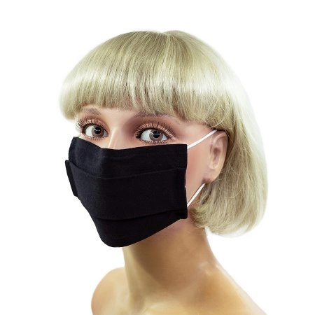 Čierna bavlnená ochranná maska