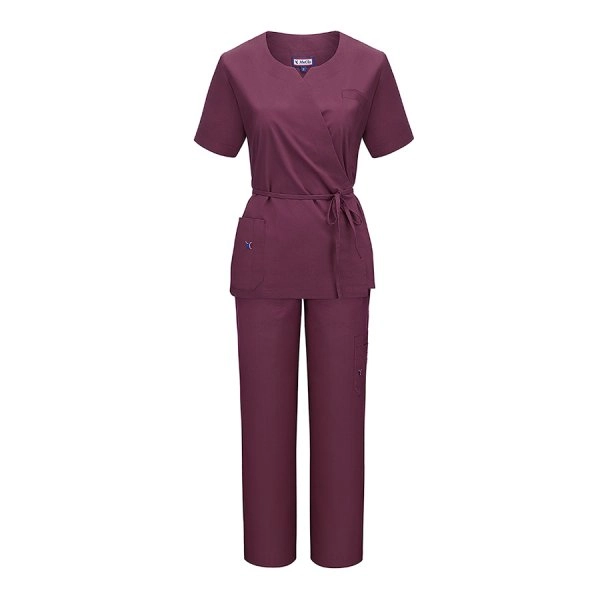 KIM women's medical pants burgundy
