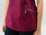 Meclo bluza medyczna damska bordowa z dekoltem na zamek EMMA VI