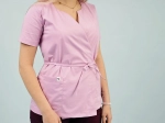 Women's medical blouse with ULA binding pink