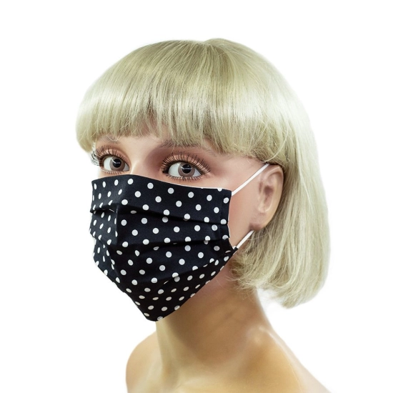 Ochranná bavlnená maska ​​s bodkami