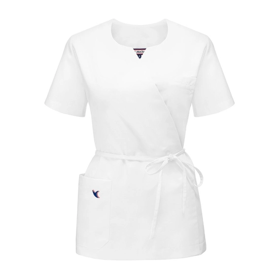Meclo bluza medyczna damska na wiązanie ULA biała