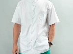 Meclo bluza medyczna męska biała zapinana STAR