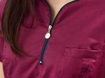 Ladies' medical zip top cleavage EMMA VI