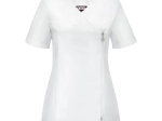 Ladies' medical zip top INES - white