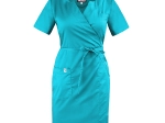 MeClo sukienka medyczna wiązana turkus LENA