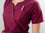 Meclo bluza medyczna damska na wiązanie ULA bordo