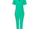 Medizinisches Damen-Zip-Top INES - grün